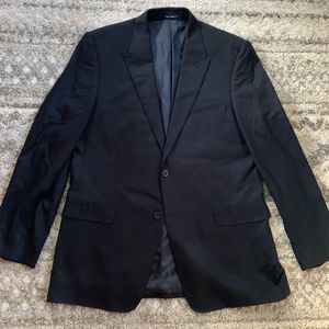 Versace Collection City 2-Button Blazer Navy Herringbone 44
